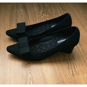 Elegant Vivaia Black Women's Heels with Bow Detail